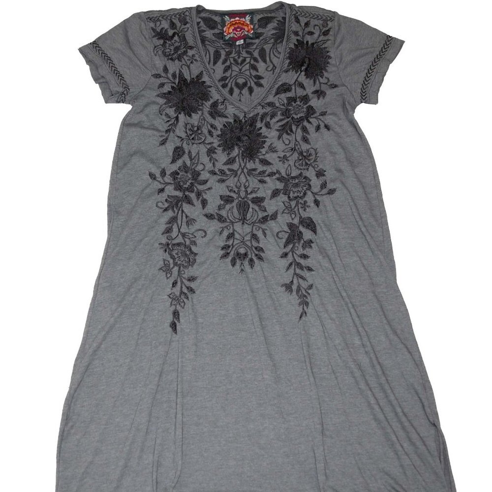 New Johnny Was Women's Embroidered Tunic Dress XS